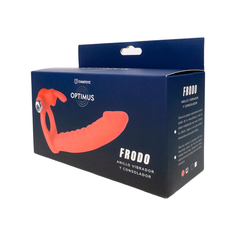Anillo Vibrador y Consolador Frodo Rojo - Image 3