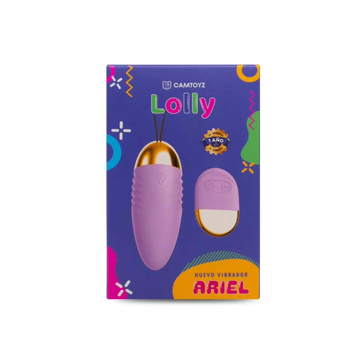 Bala Vibradora Ariel Lila Multiorgásmica de Diseño Ergonómico