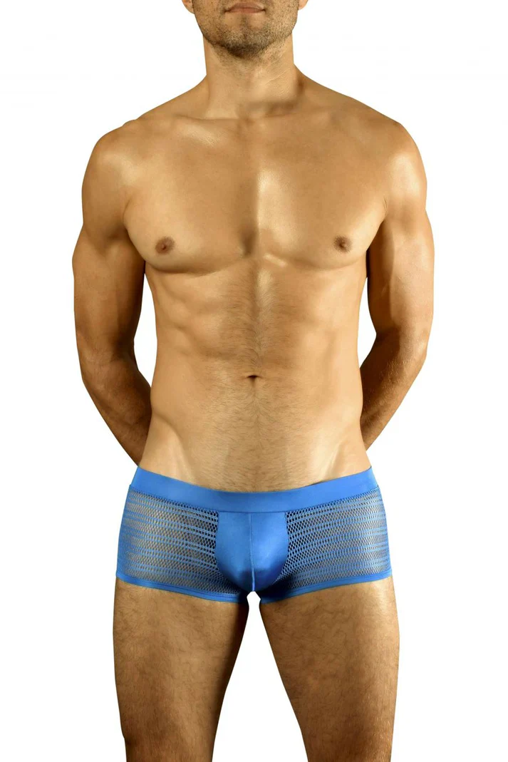 Bóxer corto azul malla Talla S - Salvaje Sex Store