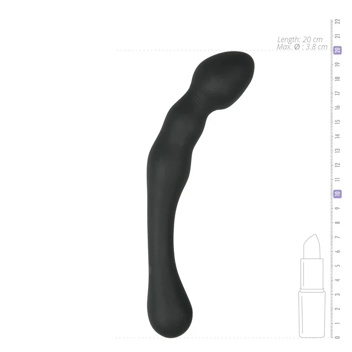 Dildo Anal Curvo Silicona Negro- Salvaje Sex Store - Image 3