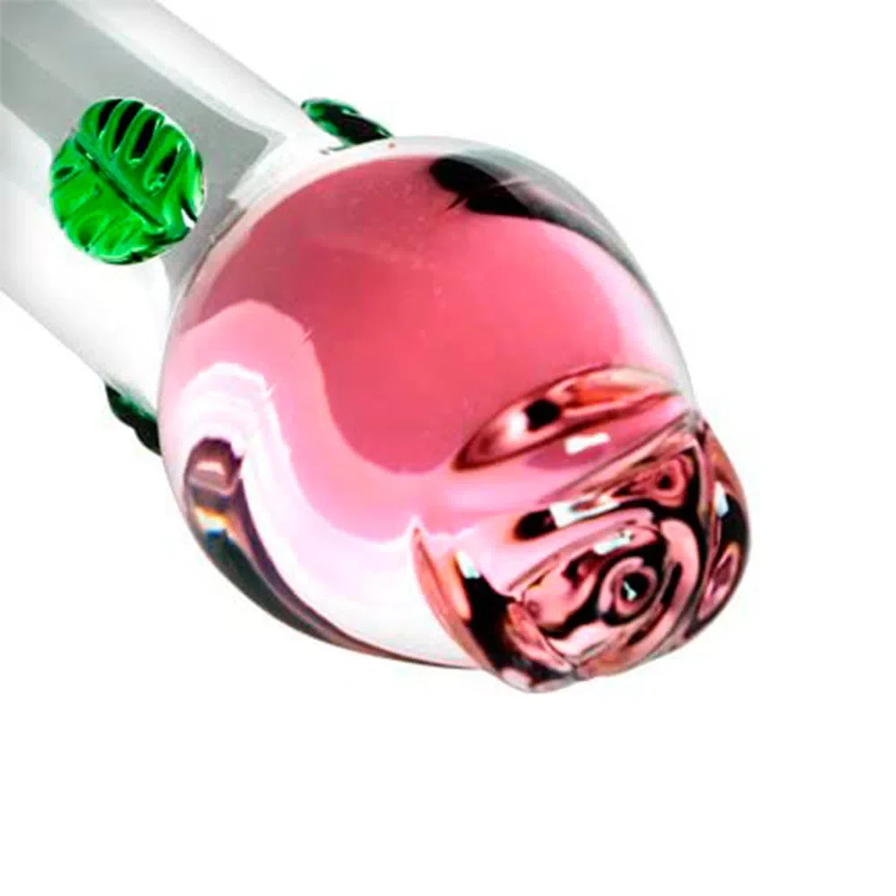 Dildo de Vidrio Flor Rosado - Image 2