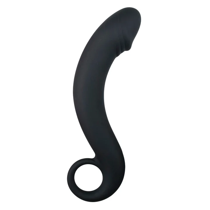 Dildo en Silicona con Aro de Sujeción Negro-Salvaje Sex Store - Image 3