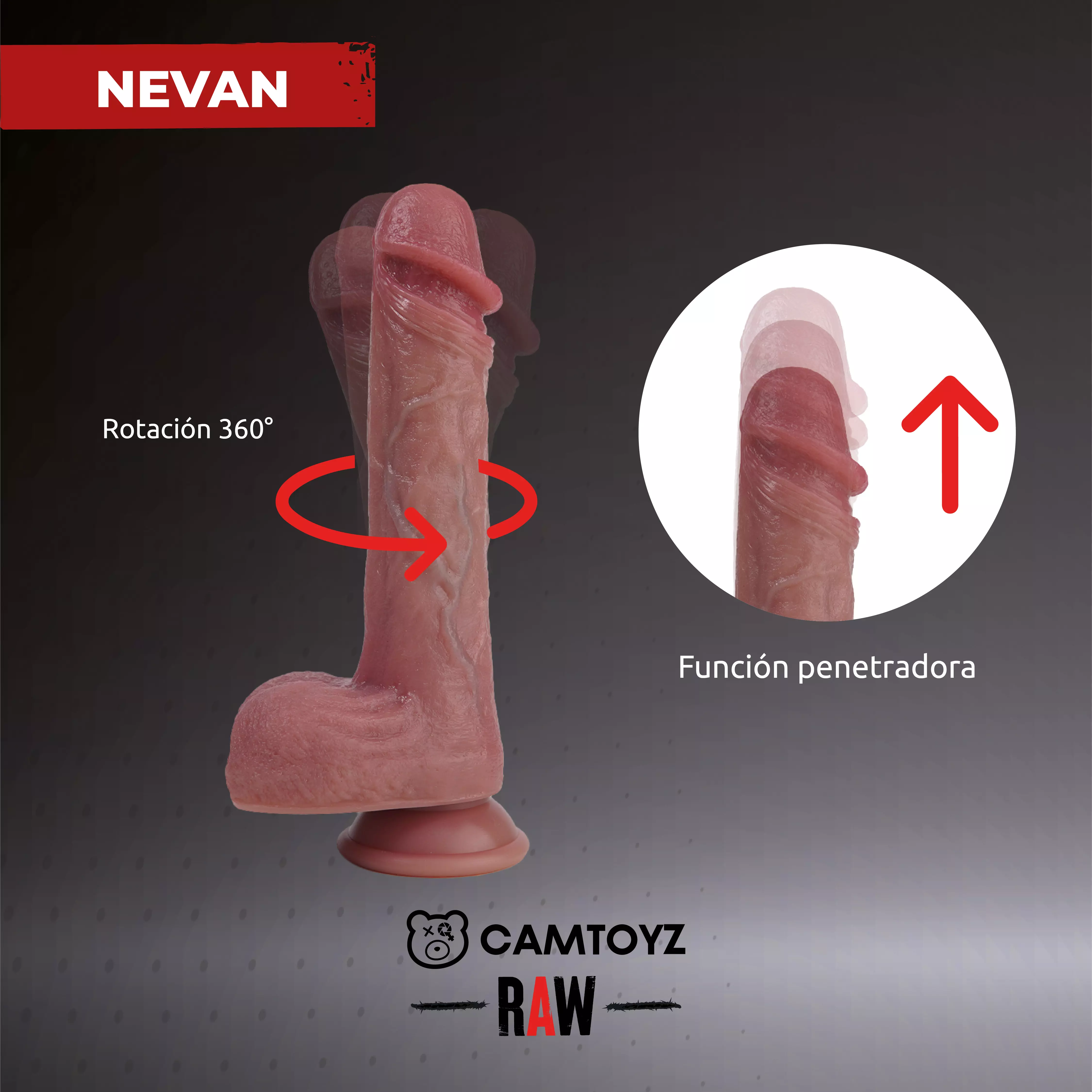 Vibrador Realista Nevan Con App De 22 cm - Image 3