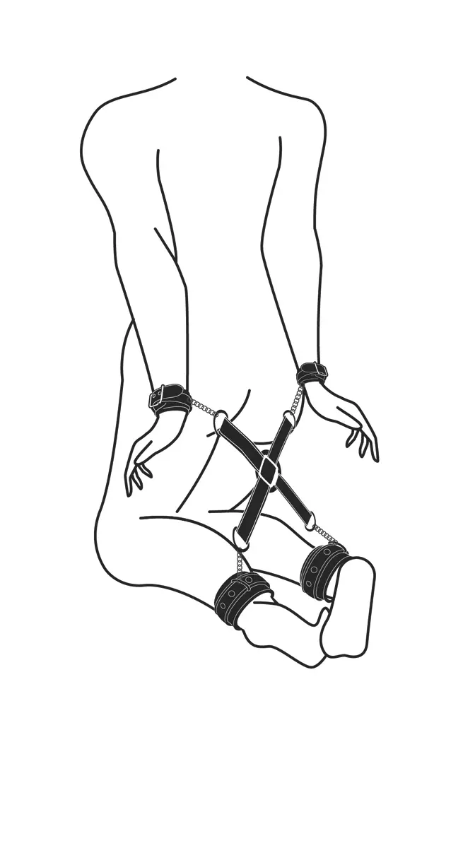 Esposas Cuffs & Hogtie Set Easy Toys Negra-Salvaje store - Image 3