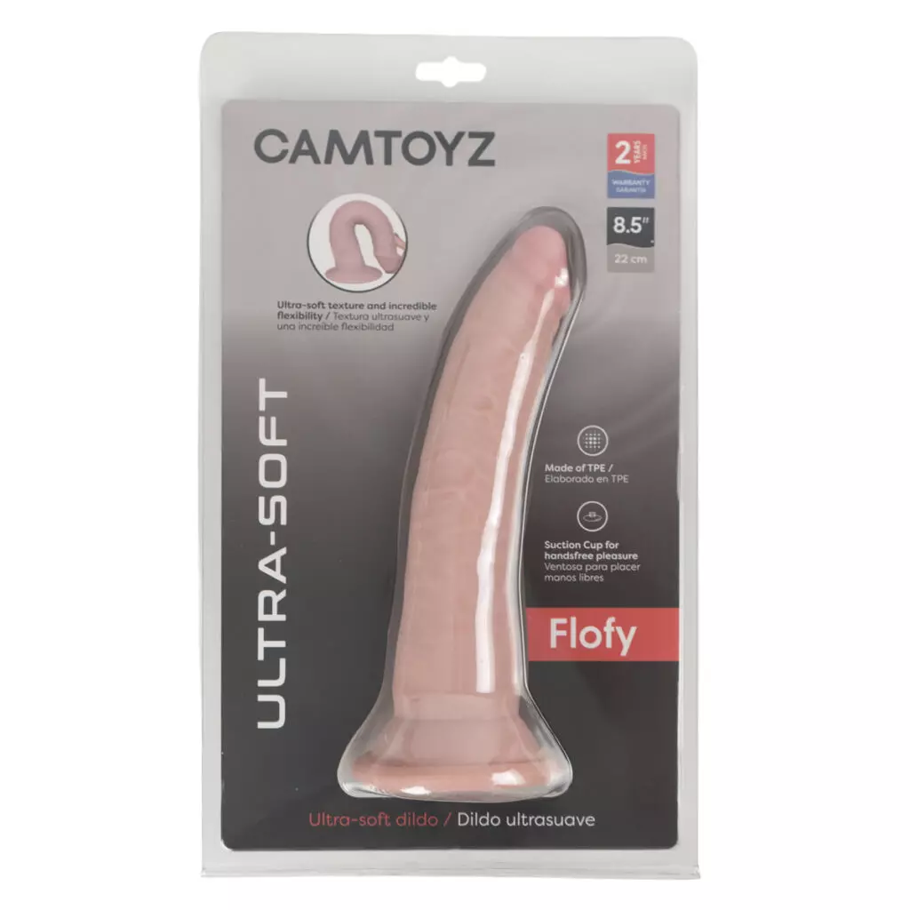 Flofy Dildo Ultra Suave Camtoyz: ¡Silicona Líquida Flexible y Ventosa de Impacto para un Asalto Sin Límites color piel! - Image 2