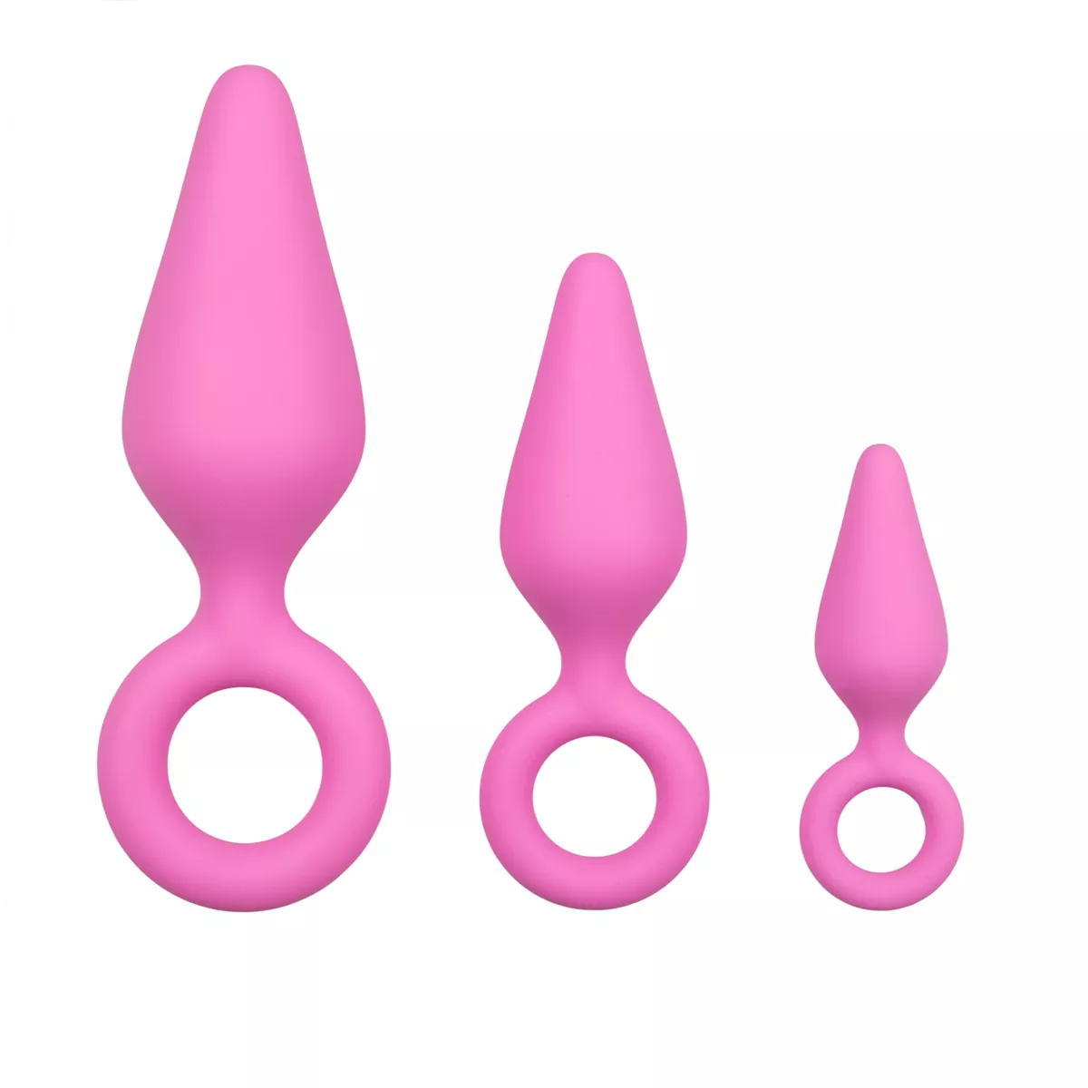 Kit Plugs en Silicona 3 tamaños Rosado- Salvaje Sex Store - Image 3