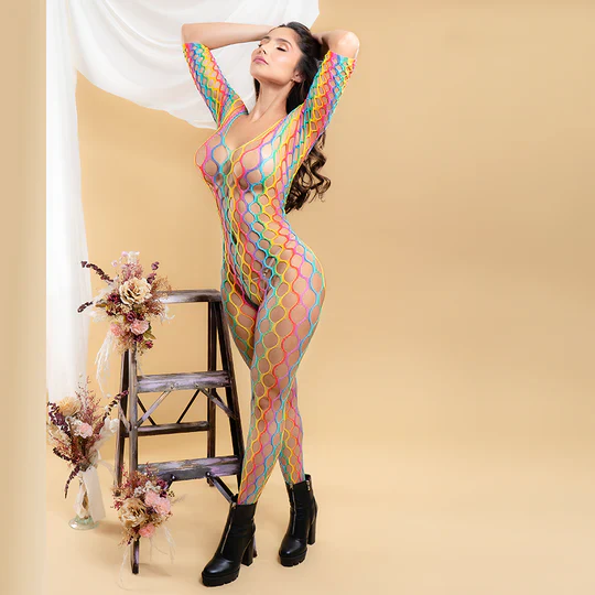 Malla Enteriza Talla Única Rainbow- Salvaje Sex Store