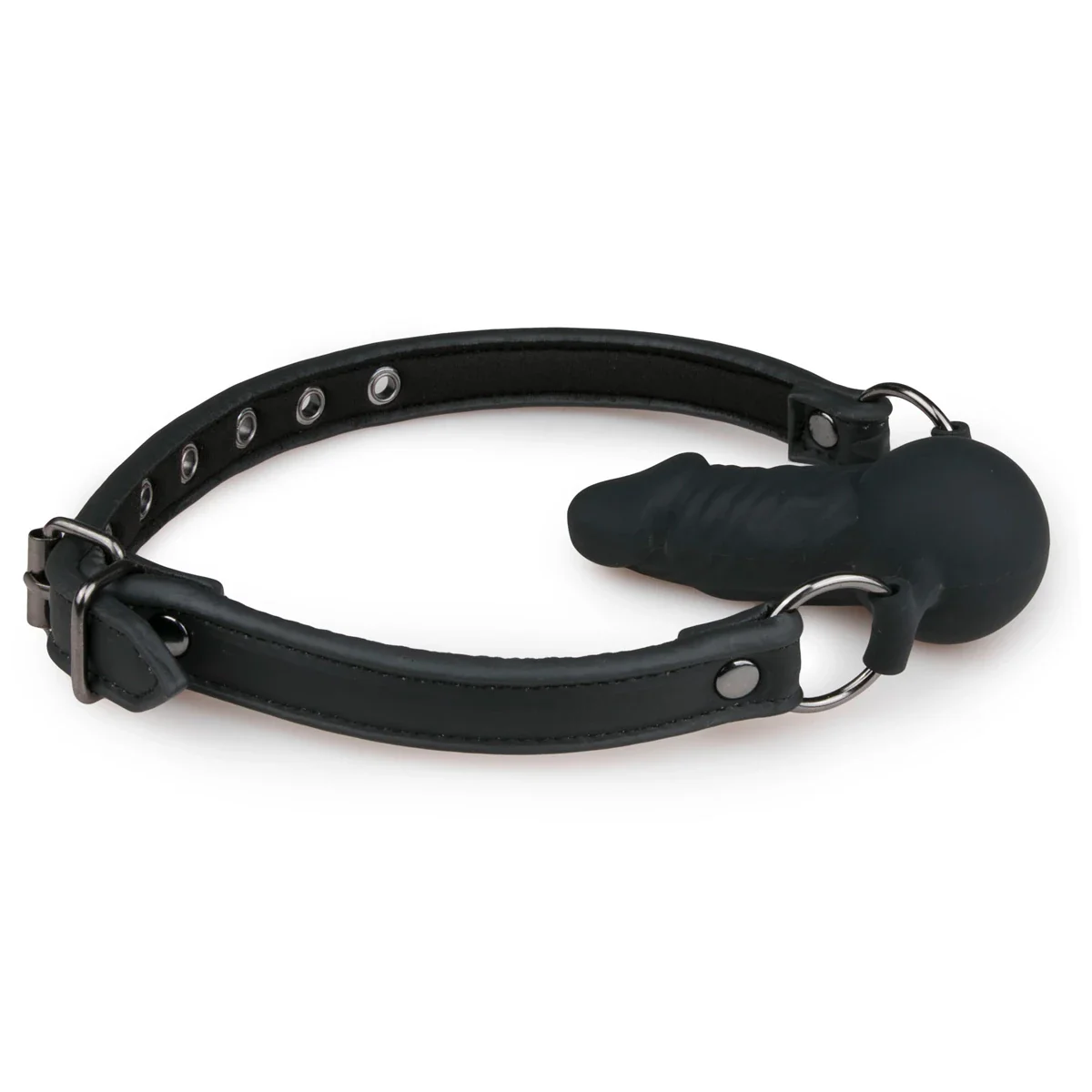 Mordaza con Pene en Silicona Negro- Salvaje Sex Store