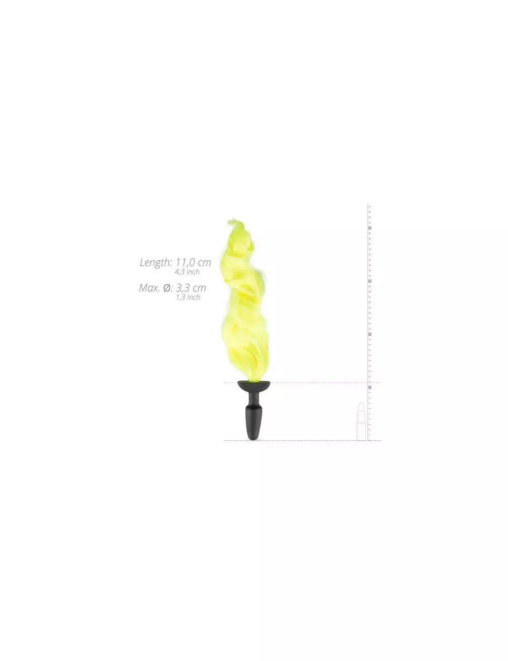 Plug en Silicona con cola Pony Amarillo Easy Toys- Salvaje Sex Store - Image 3
