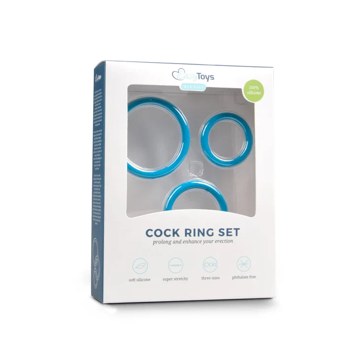 Set Anillos Azules Diferentes Medidas para Pene- Salvaje Sex Store - Image 2
