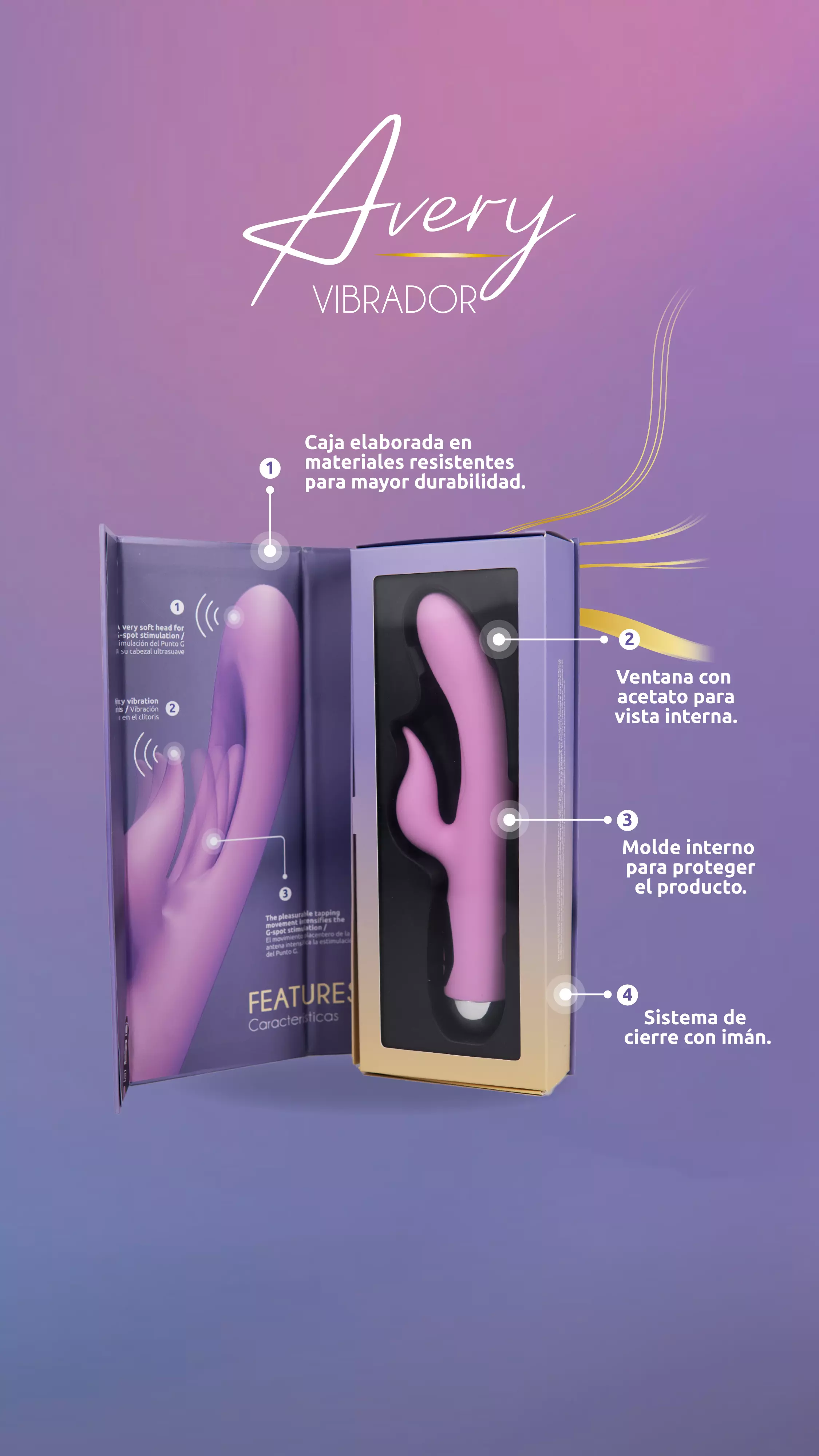 Vibrador Avery: La Elegancia de la Estimulación Dual y el Éxtasis de la Seda 💎 - Image 5